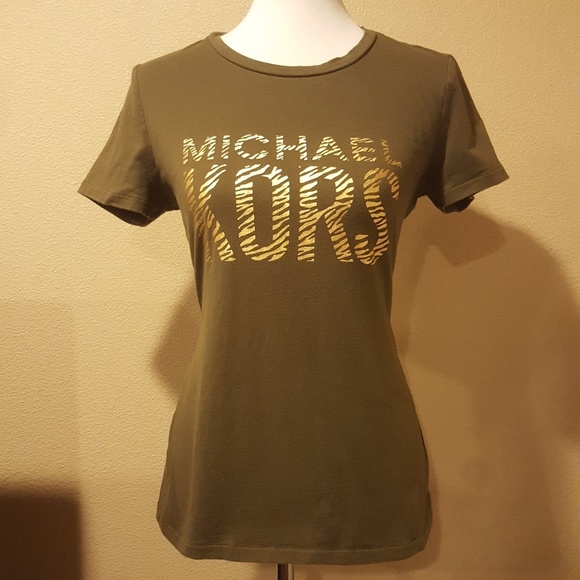 michael kors t shirt olive